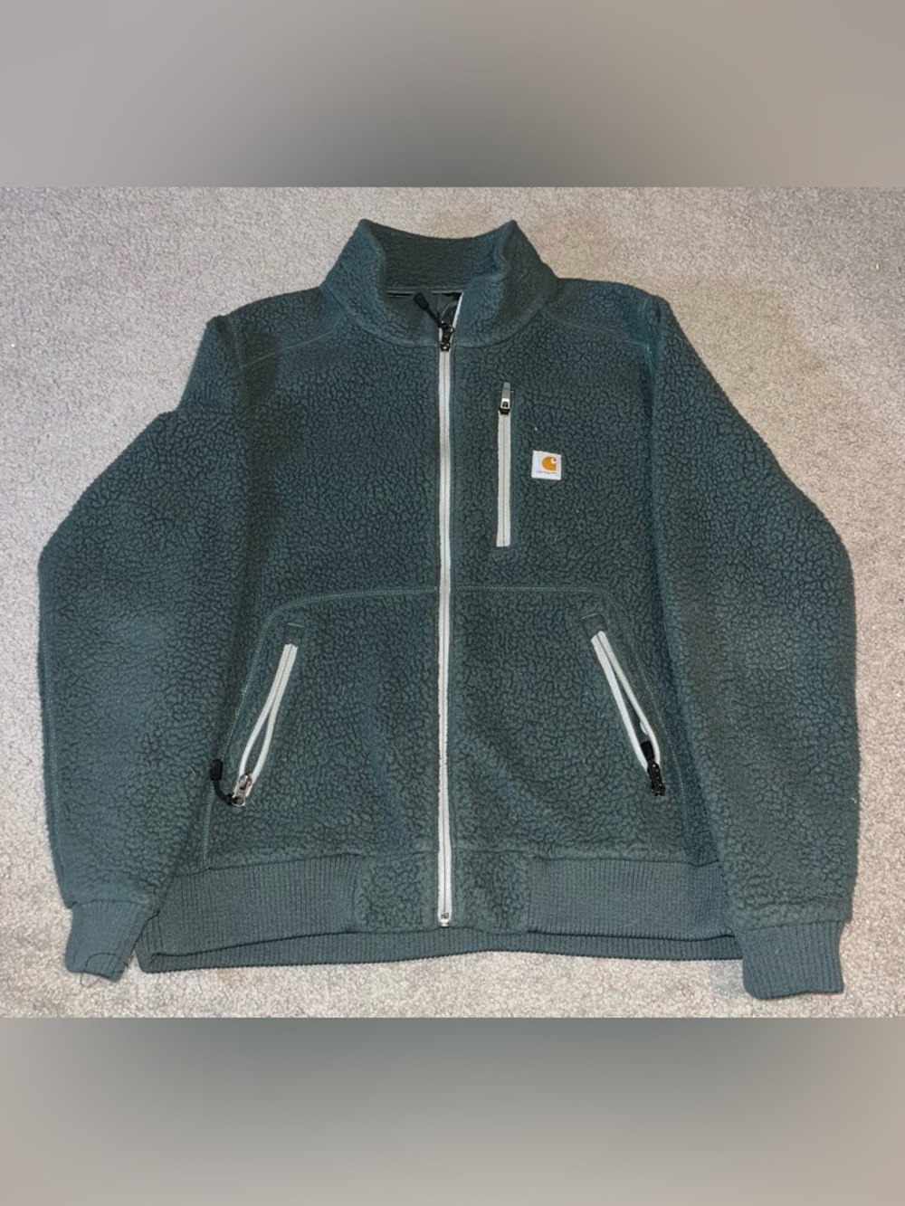 Carhartt Hooded Sherpa Jacket - Teal Green